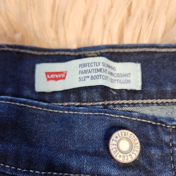 LEVI'S 512 PERFECTLY SLIMMING BOOTCUT JEANS - 14M - Picture 3 of 6